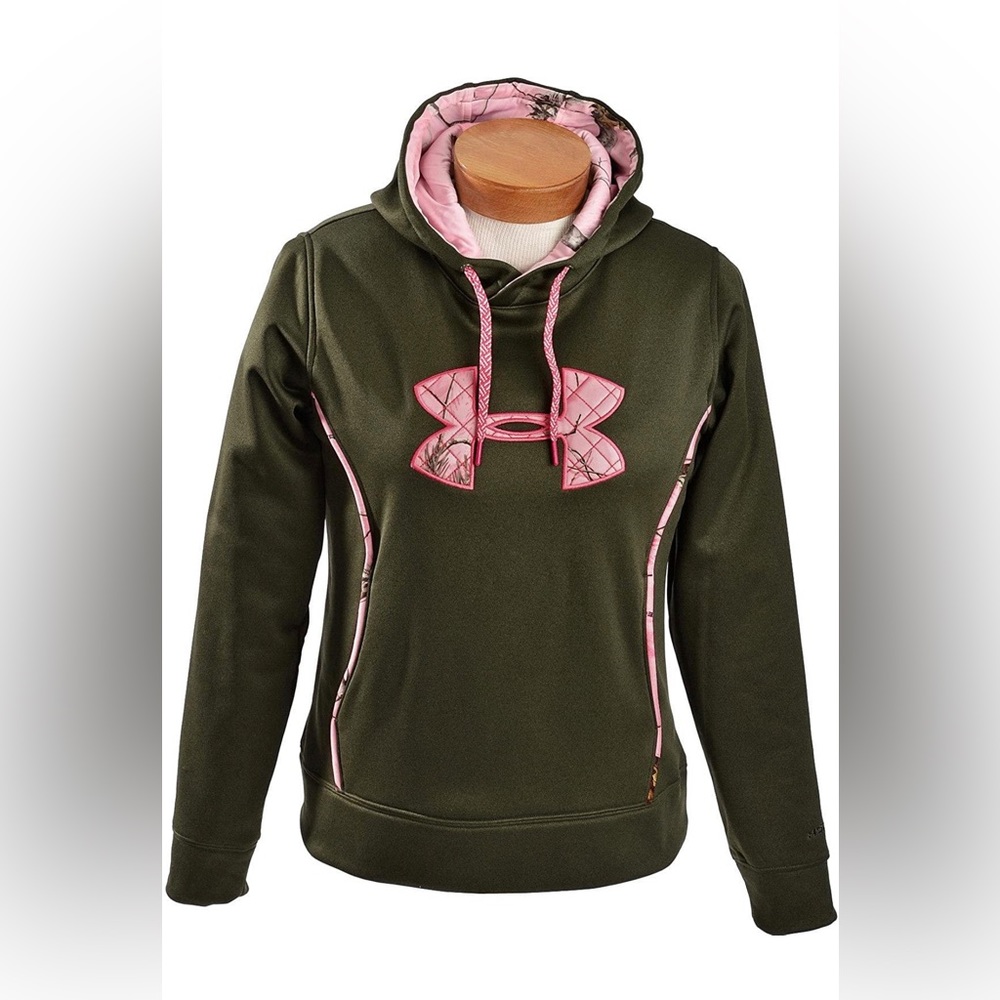 Womens Under Armour Green with Pink Camo Sweatshirt